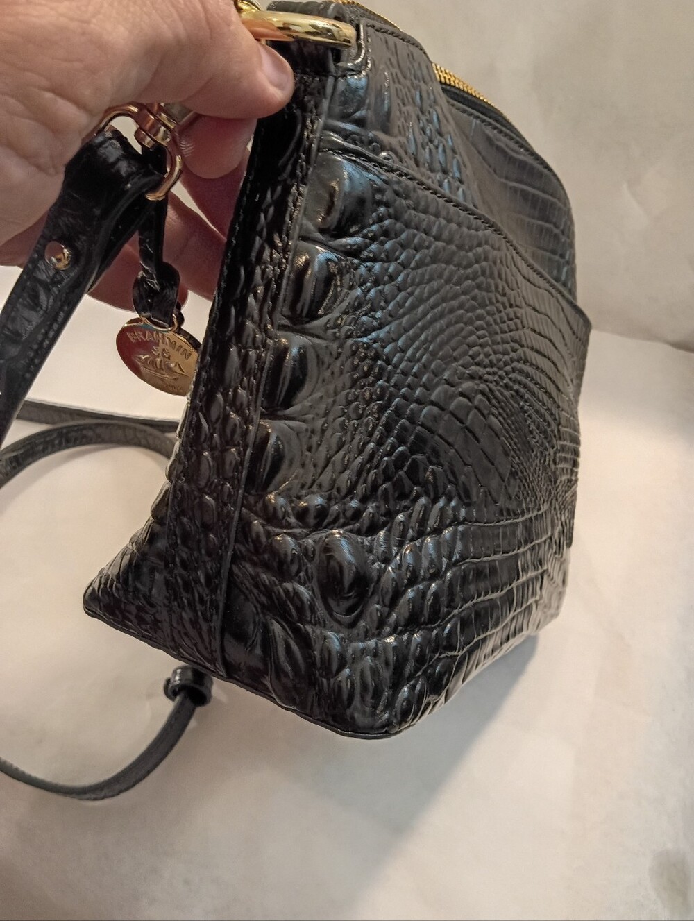Brahmin Small Croc-Embossed Crossbody Bag - Picture 9 of 15